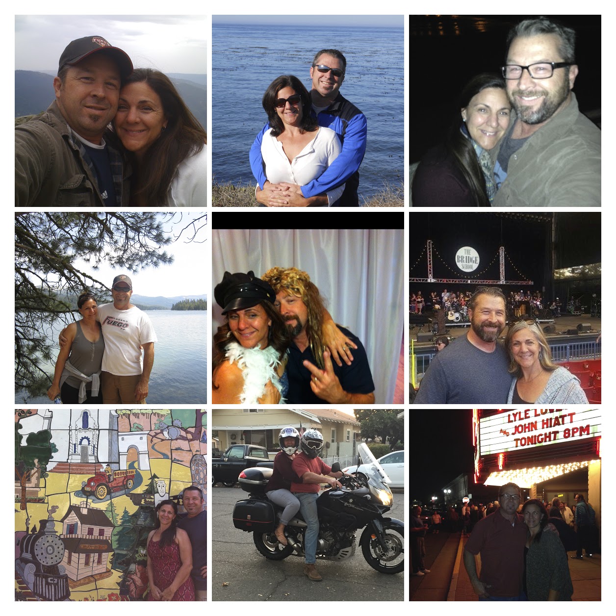 photo collage of happily married couple