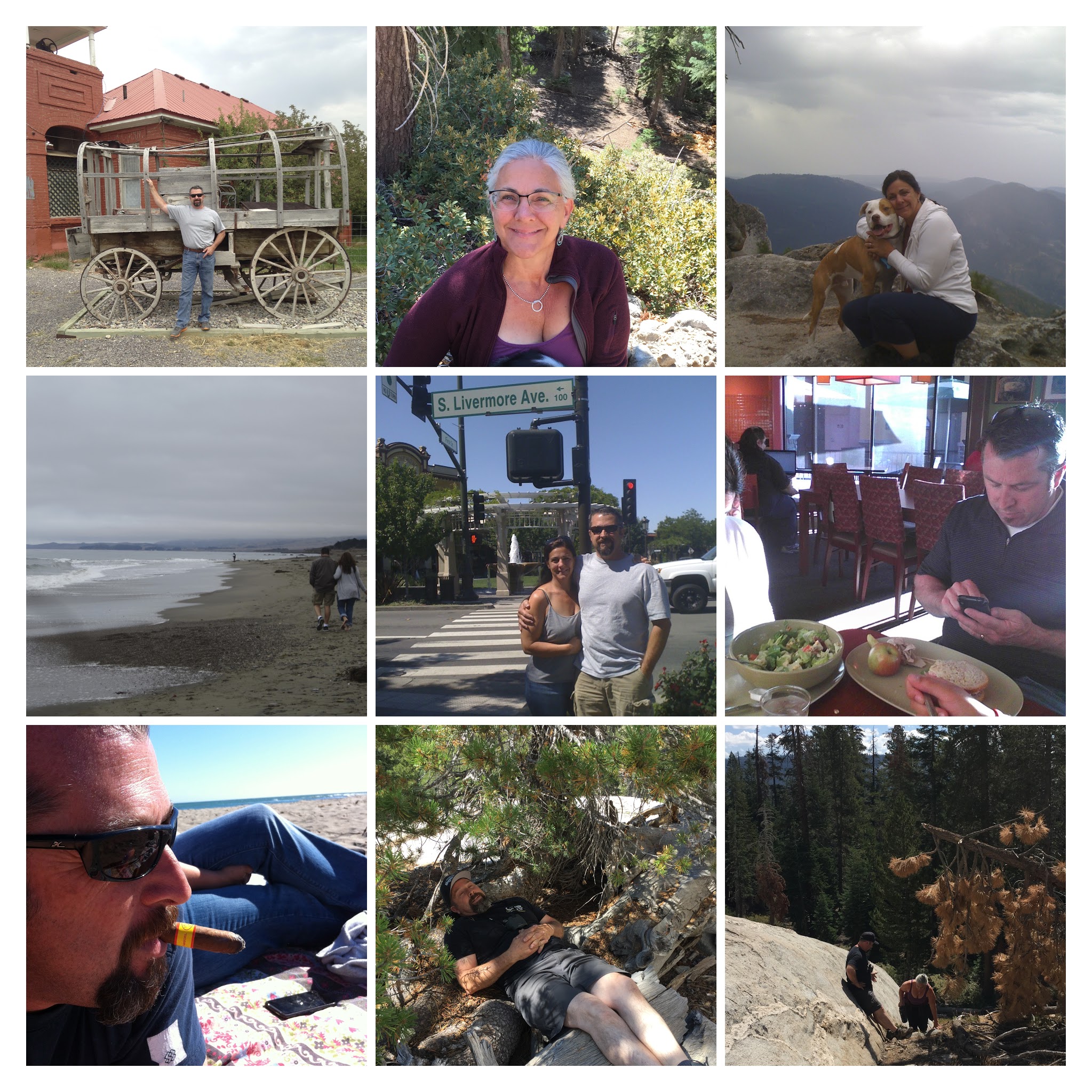 individual shots with photo collage of happily married couple