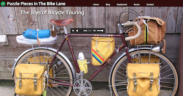 Bicycle Touring Website Screenshot